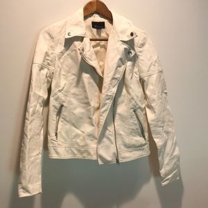 Faux leather moto jacket